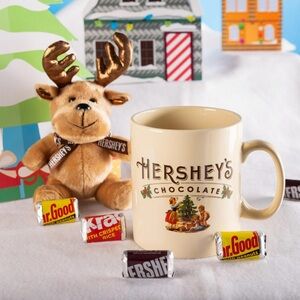 Galerie Hershey's Jumbo Cream Mug + Reindeer Plush and Chocolate